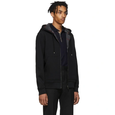 Shop Burberry Black Fordson Hoodie