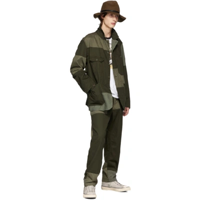 Shop Engineered Garments Green Logger Jacket