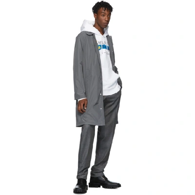 Shop Helmut Lang White Radio Hoodie