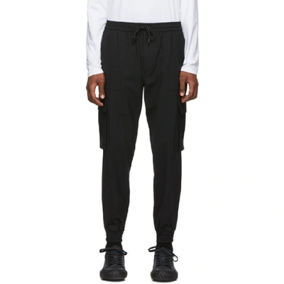 Shop Juunj Black Wool Cargo Pants