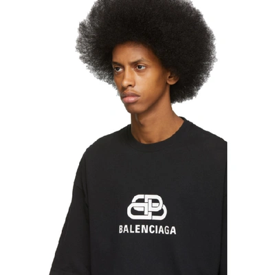 Shop Balenciaga Black Bb  Regular Fit T-shirt