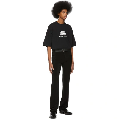 Shop Balenciaga Black Bb  Regular Fit T-shirt