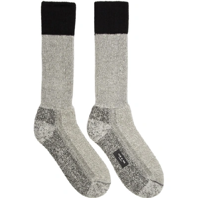 Shop Fear Of God Black & White Merino Socks