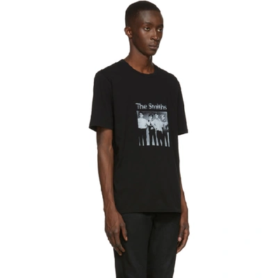 Shop Saint Laurent Black The Smiths T-shirt In 1095 Blknat