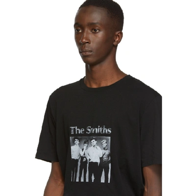 Shop Saint Laurent Black The Smiths T-shirt In 1095 Blknat