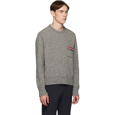 Shop Thom Browne Grey Relaxed-fit Pullover Sweater In 035 Med Gry