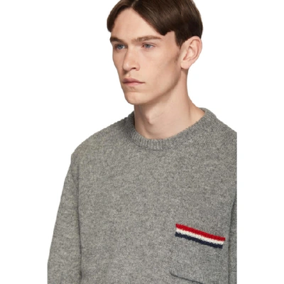 Shop Thom Browne Grey Relaxed-fit Pullover Sweater In 035 Med Gry