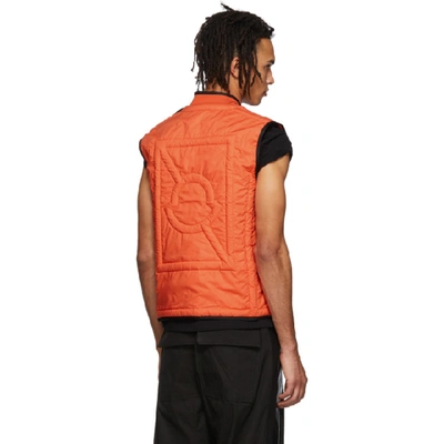 Shop Moncler Genius 5 Moncler Craig Green Orange Down Huff Vest In 301-orange