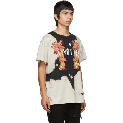 Amiri Dragon And Logo-print Tie-dye Cotton T-shirt In Orange And Red ...