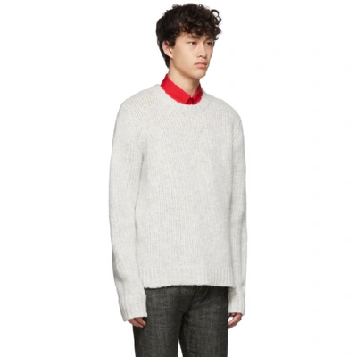 Shop Helmut Lang Grey Ghost Marl Sweater In Cementmelan