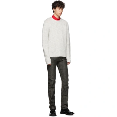 Shop Helmut Lang Grey Ghost Marl Sweater In Cementmelan