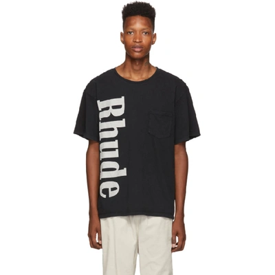 Shop Rhude Black Pocket T-shirt