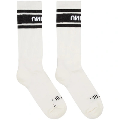 Shop Ben Taverniti Unravel Project White Sport Socks
