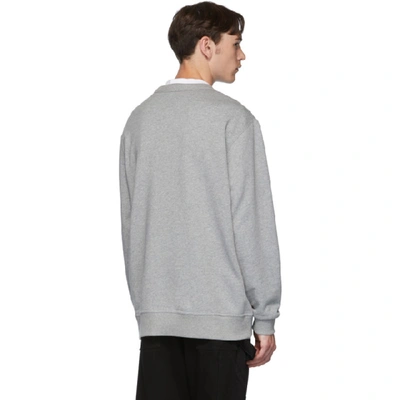 Shop Burberry Grey Melange Cut-out Sweater