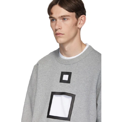 Shop Burberry Grey Melange Cut-out Sweater