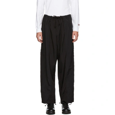 Shop Yohji Yamamoto Black String Trousers