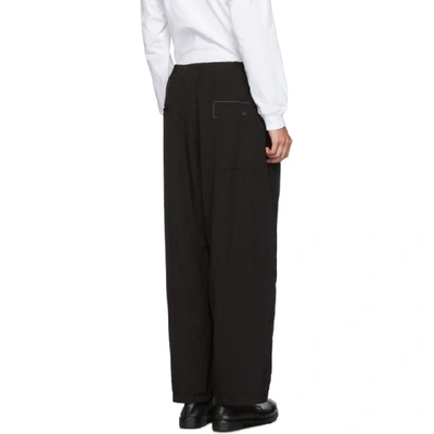 Shop Yohji Yamamoto Black String Trousers