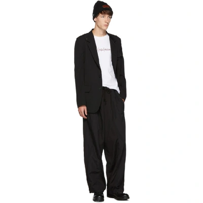 Shop Yohji Yamamoto Black String Trousers