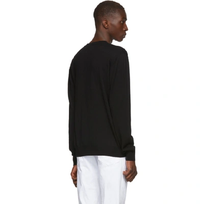 Shop Dsquared2 Black Wool Icon Crewneck Sweater In 961 Blkwht