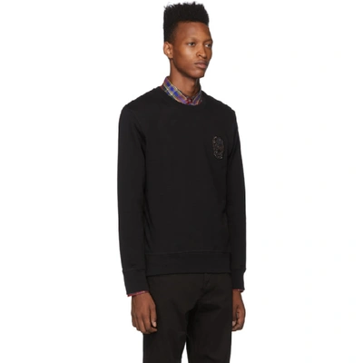 Shop Alexander Mcqueen Black French Terry Sweatshirt In 1000 Black