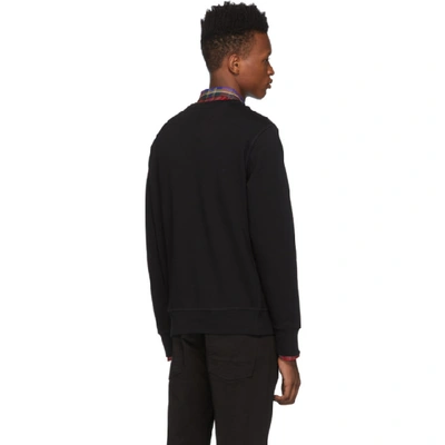 Shop Alexander Mcqueen Black French Terry Sweatshirt In 1000 Black