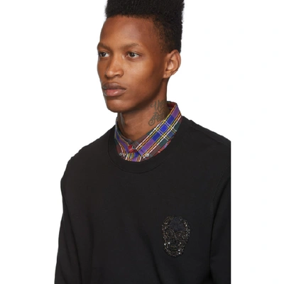 Shop Alexander Mcqueen Black French Terry Sweatshirt In 1000 Black