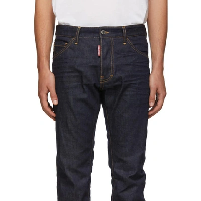 Shop Dsquared2 Indigo Resin 3d Cool Guy Jeans In Blue