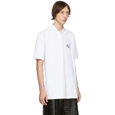 Shop Raf Simons White Illusion Polo In 00010 White