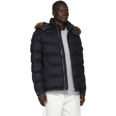 Shop Moncler Navy Down Allemand Jacket In 780 - Navy