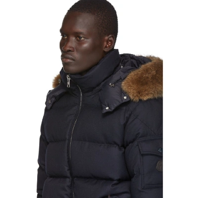 Shop Moncler Navy Down Allemand Jacket In 780 - Navy