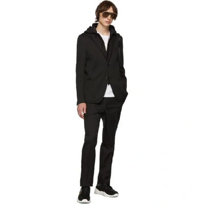 Shop Fendi Black Ff Zip-away Blazer In F0qa1 Blk