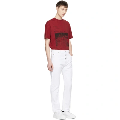 Shop Mcq By Alexander Mcqueen Mcq Alexander Mcqueen Red No Wave T-shirt In 6318.ampred