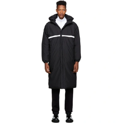 Shop Givenchy Reversible Black Logo Puffer Coat In 004 Blkwht
