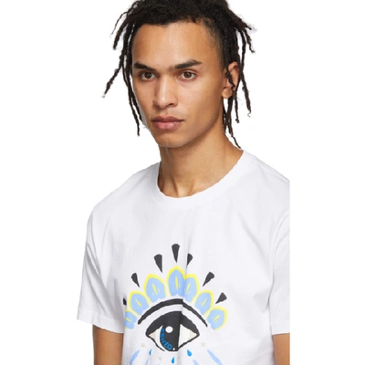 Shop Kenzo White Eye Logo T-shirt In 01 White
