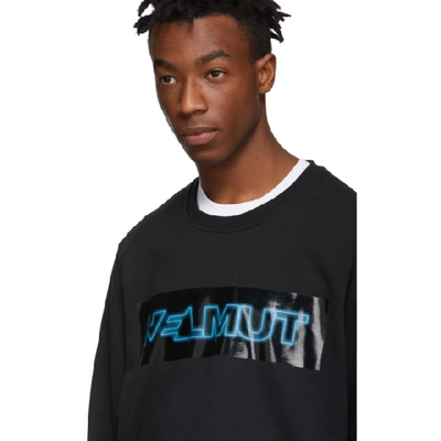 Shop Helmut Lang Black Pigeon Crew Sweatshirt In Black Basal