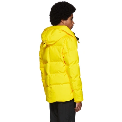 Shop Kenzo Yelow Down Quilted Puffer Jacket In 39 - Lemon
