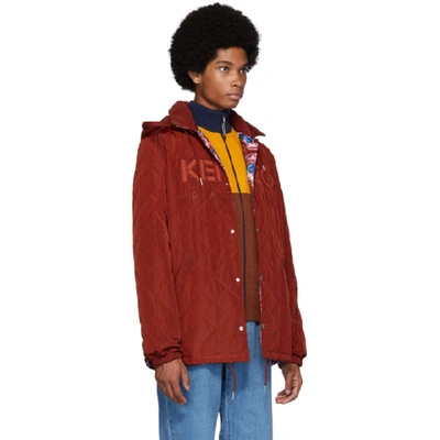 Shop Kenzo Reversible Red  World Jacket In 88 Suede