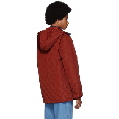 Shop Kenzo Reversible Red  World Jacket In 88 Suede