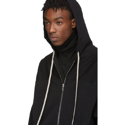 Shop Rick Owens Black Windbreaker Hoodie In 09 Black