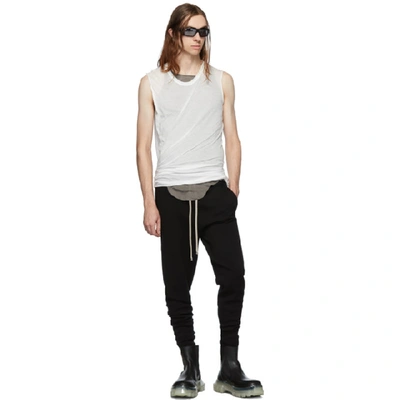 Shop Rick Owens Black Crepe Lounge Pants In 09 Black