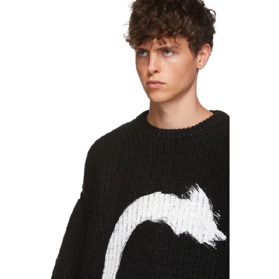 Shop Almostblack Black Wool Sweater