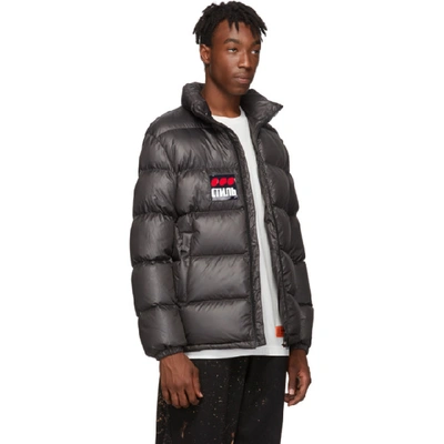 Shop Heron Preston Black Down Style Puffer Jacket In 1688 Greybr