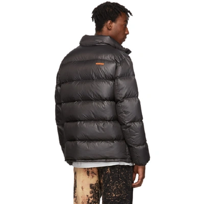 Shop Heron Preston Black Down Style Puffer Jacket In 1688 Greybr