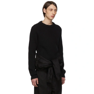 Shop Maison Margiela Black Gauge 5 Sweater In 900 Black