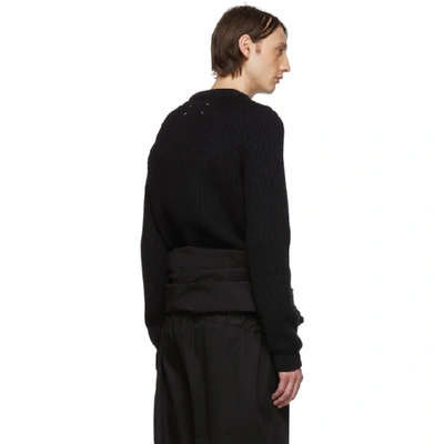 Shop Maison Margiela Black Gauge 5 Sweater In 900 Black