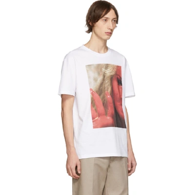 Shop Raf Simons White Mother On Phone T-shirt In 00010 White