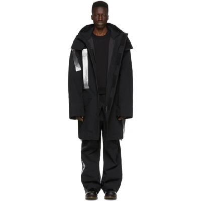 Shop Raf Simons Black Templa Edition Oversized Shell Ski Jacket In 00099 Black