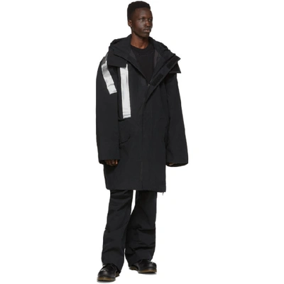 Shop Raf Simons Black Templa Edition Oversized Shell Ski Jacket In 00099 Black