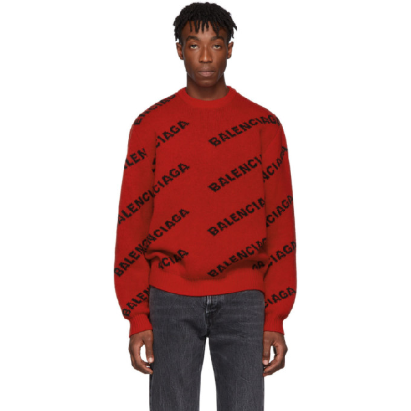 balenciaga red sweater