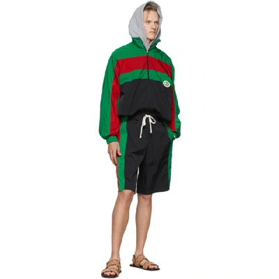 Shop Gucci Black Nylon Shorts In 1060 Black